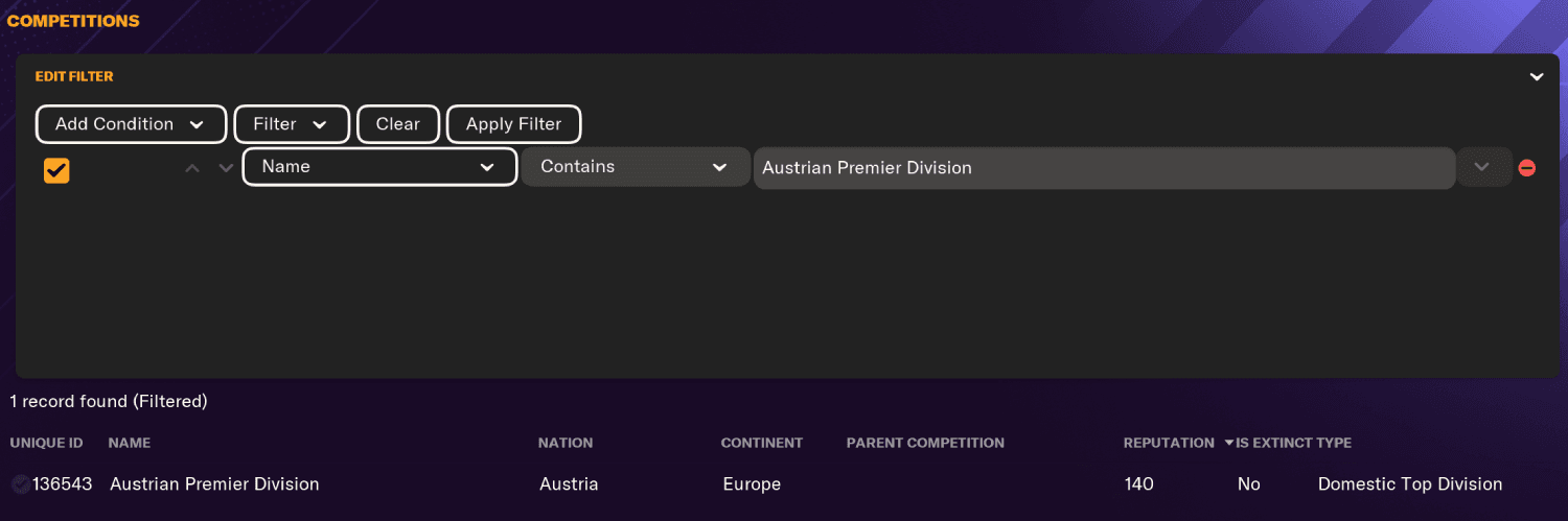 How to find your league's reputation using the In-Game Editor